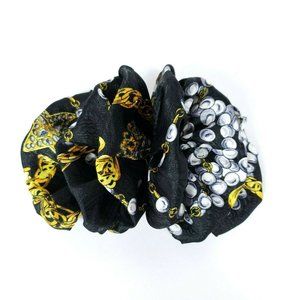 Retro Gold Chain Pearl 7" Hair Bow Trompe L'oeil